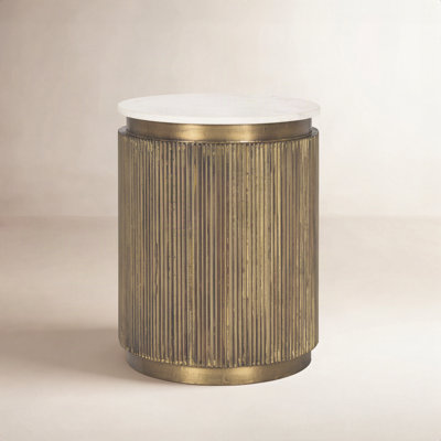 Packer Marble Top End Table