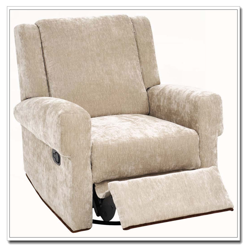 Manual Recliner Nursery Recliner Chair Swivel Rocker Recliner Sofa, Brown