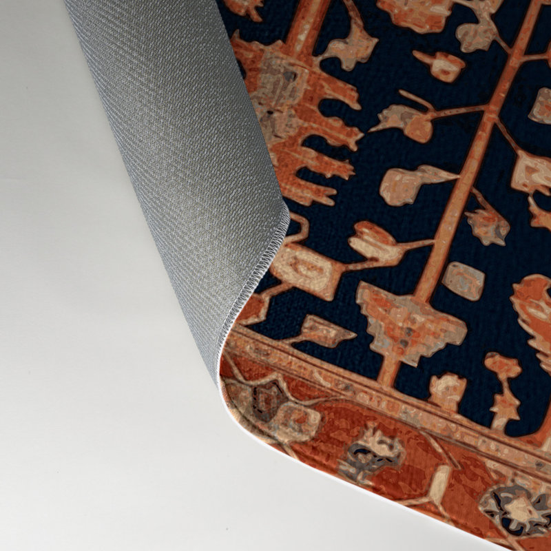 Tapis d'intérieur et d'extérieur gris Persian, Rectangulaire 3 pi x 5 pi