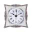 Petite horloge de table en cristal avec quartz et strass rose