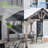 Patio Cedar Framed Wooden Steel Hardtop Gable Roof Gazebo-116925692