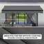 Dakota Fields 350cm W x 250cm D Polyester Cover Motorised Retractable Patio Awning