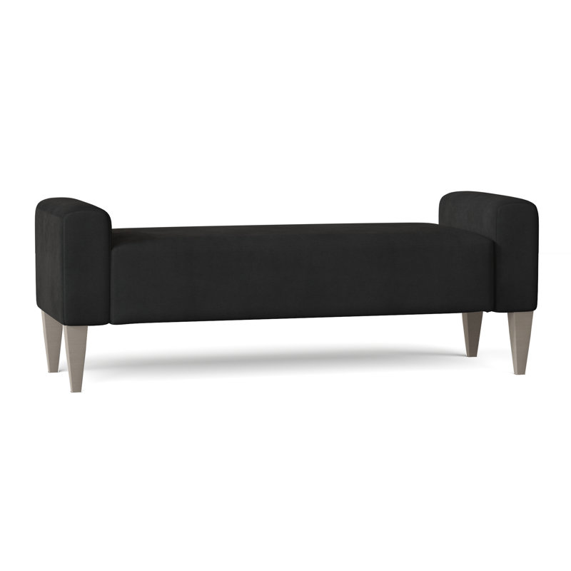 Sudbury Upholstered Bench, Akiko Graphite Performance 5534-011, Aged Gray