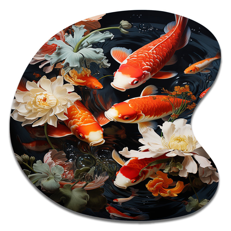 Décoration murale irrégulière en métal Overlock - Asian Art, H 27 po x l 27 po x P 1 po