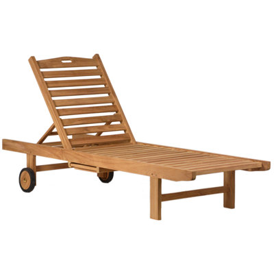 Andy Teak Wood Outdoor Chaise