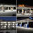 Round LED Garage Canopy Light With Motion Sensor 45W 5000K 120-277V Dimmable White Housing Fixture