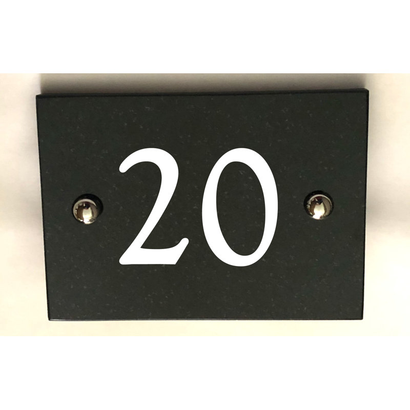 Brumby 10cm H Reflective Stone House Number, 20