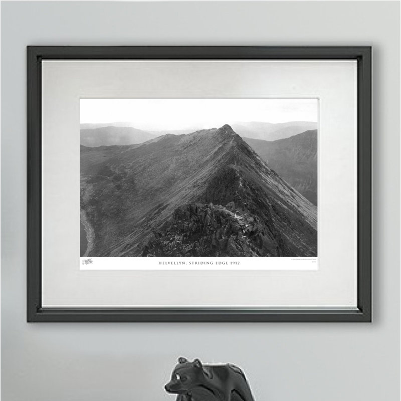 Helvellyn, Striding Edge 1912 by Francis Frith - Single Picture Frame Print, 60cm H x 80cm W x 2.3cm D