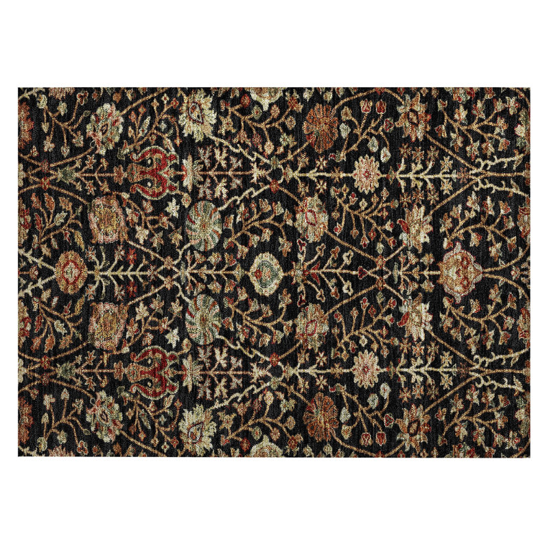 Chayil Area Rug with Non-Slip Backing, Rectangle 1'8" x 2'6"