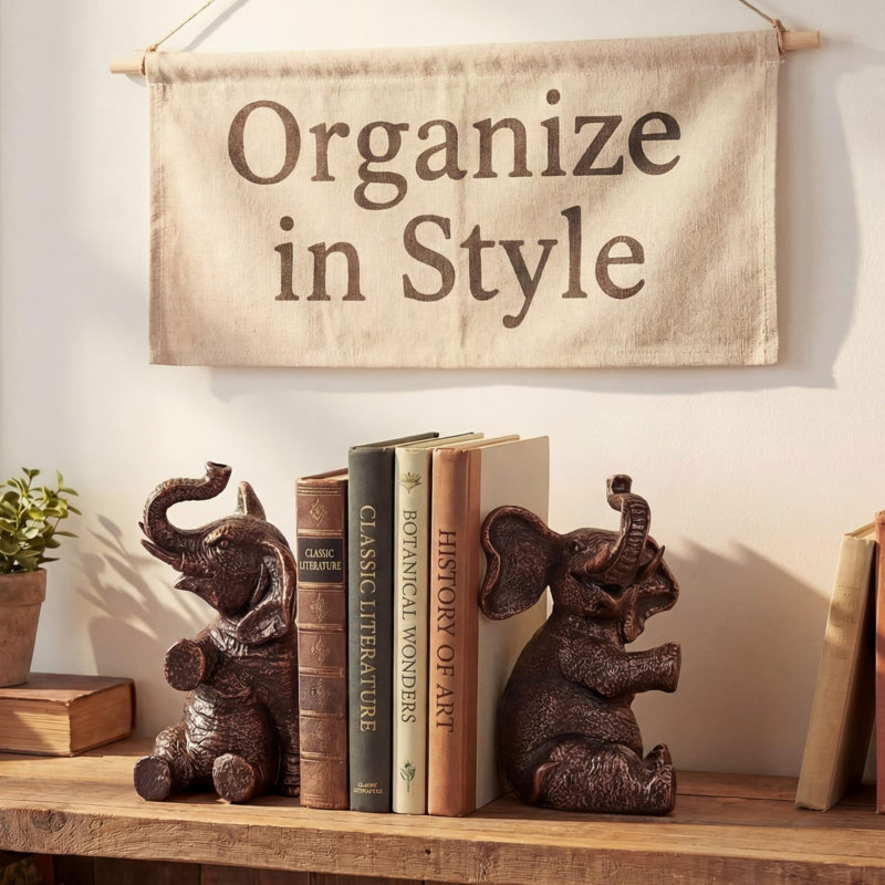 Elephant Bookends