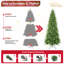 Arbre de Noël mince de 4 pi avec 424 pointes, branches en PE + PVC, conception à charnières pour une installation facile et support en métal stable pour les petits espaces-625714450