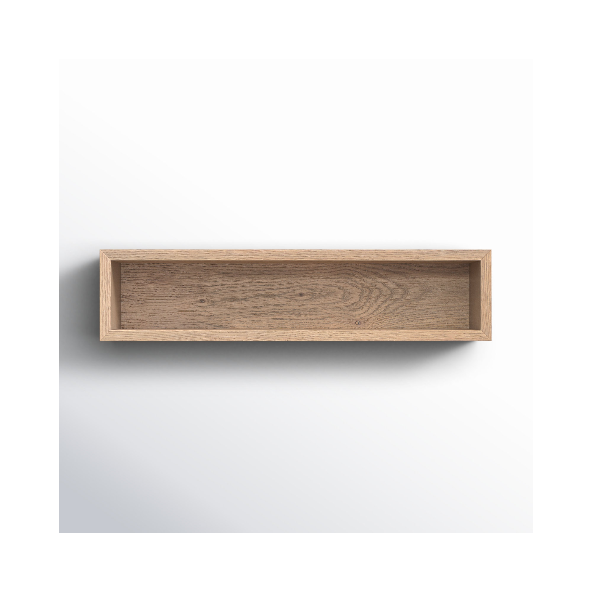 Wall Mounted Bathroom Shelves, Pecan Oak
