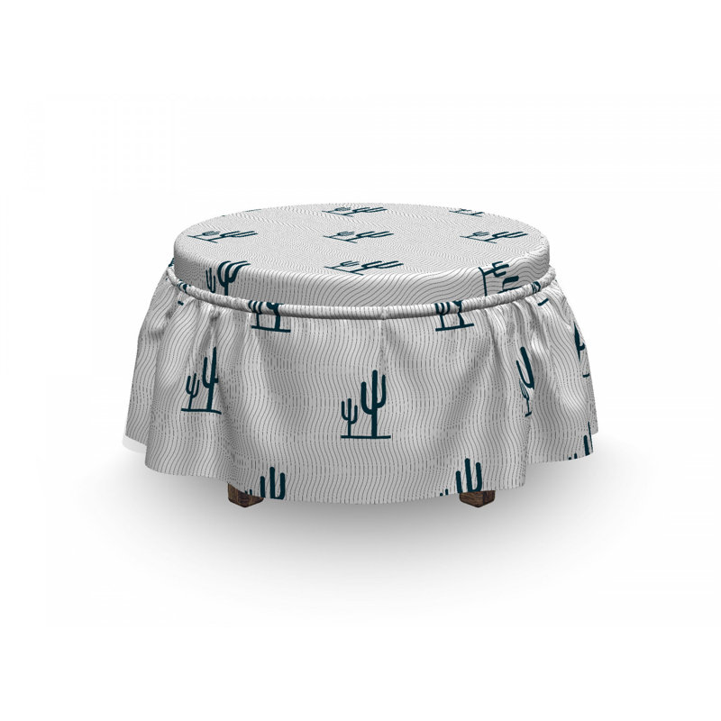 Housse pour de repose-pieds mexicain à motif épiphytes saguaro