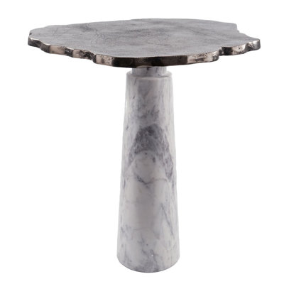 Poste Marble Column End Table by Ivy Bronx