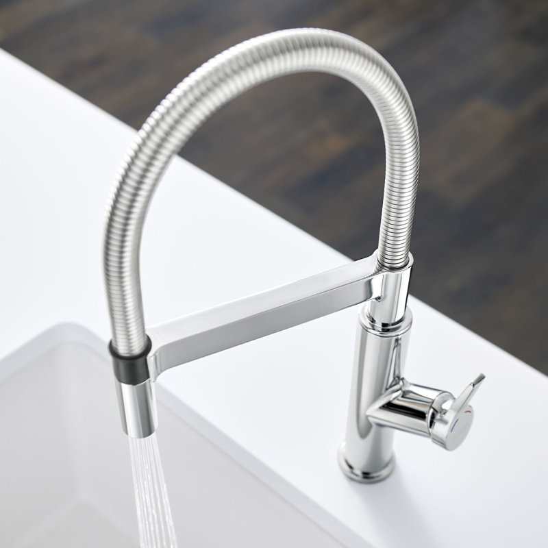 Robinet de cuisine à double jet Solenta, Chrome poli