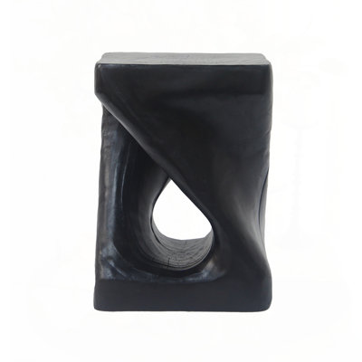Wood-Like Texture MGO Twist Shape Side Table