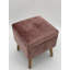 Bourquin 33Cm Velvet Square Footstool-1052378196