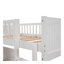 Lit simple superposé avec lit mezzanine attaché, avec deux tiroirs, blanc-84989763