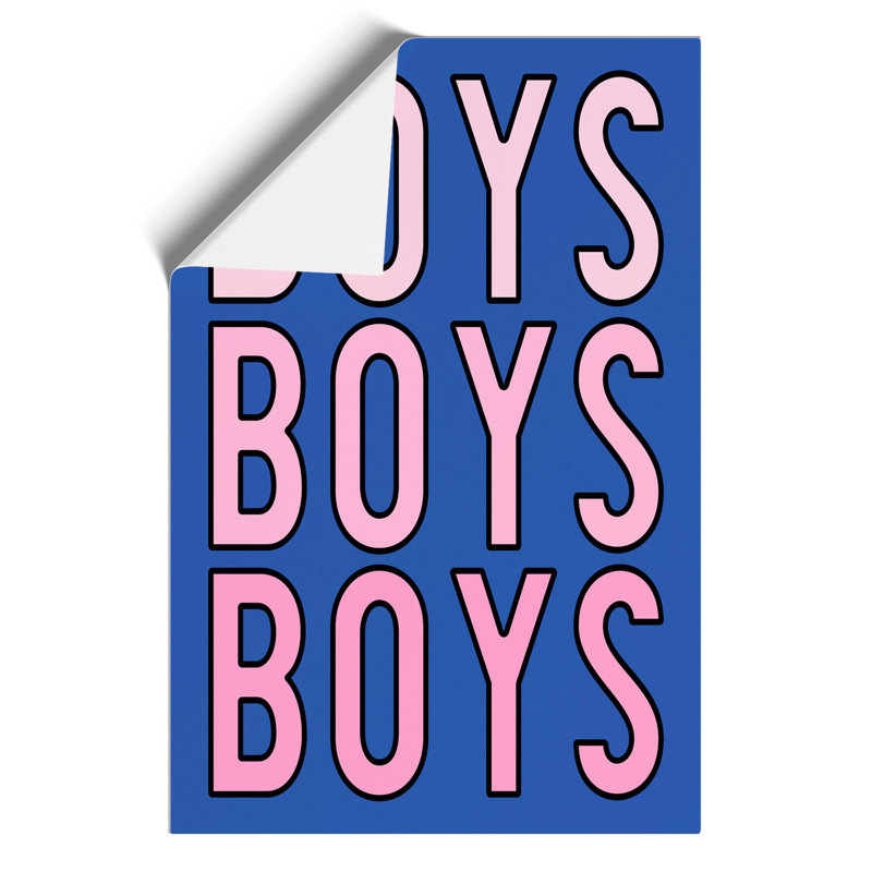 Boys Boys Boys - Frameless Print, 59cm H x 42cm W x 0.1cm D
