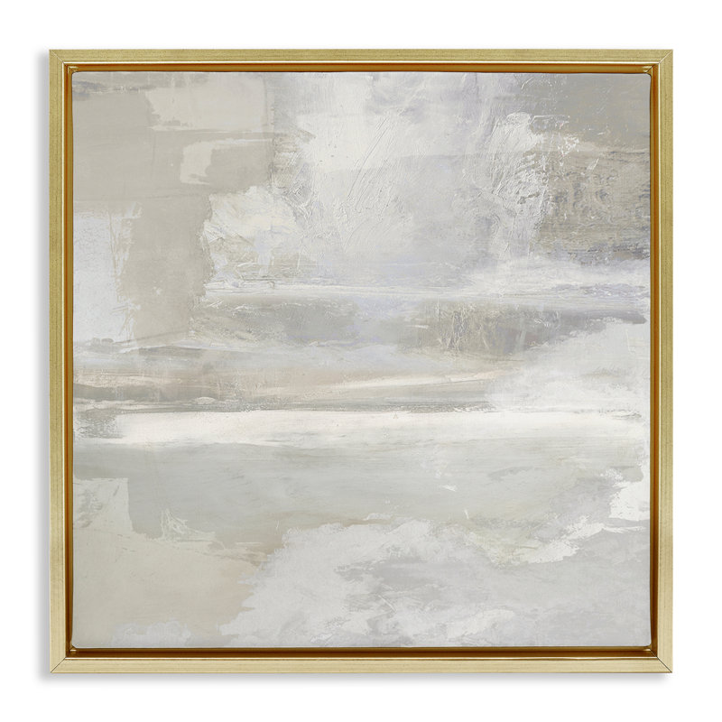 Cadre flottant abstrait contemporain contemporain, design par Rachel Springer, H 25 po x l 25 po