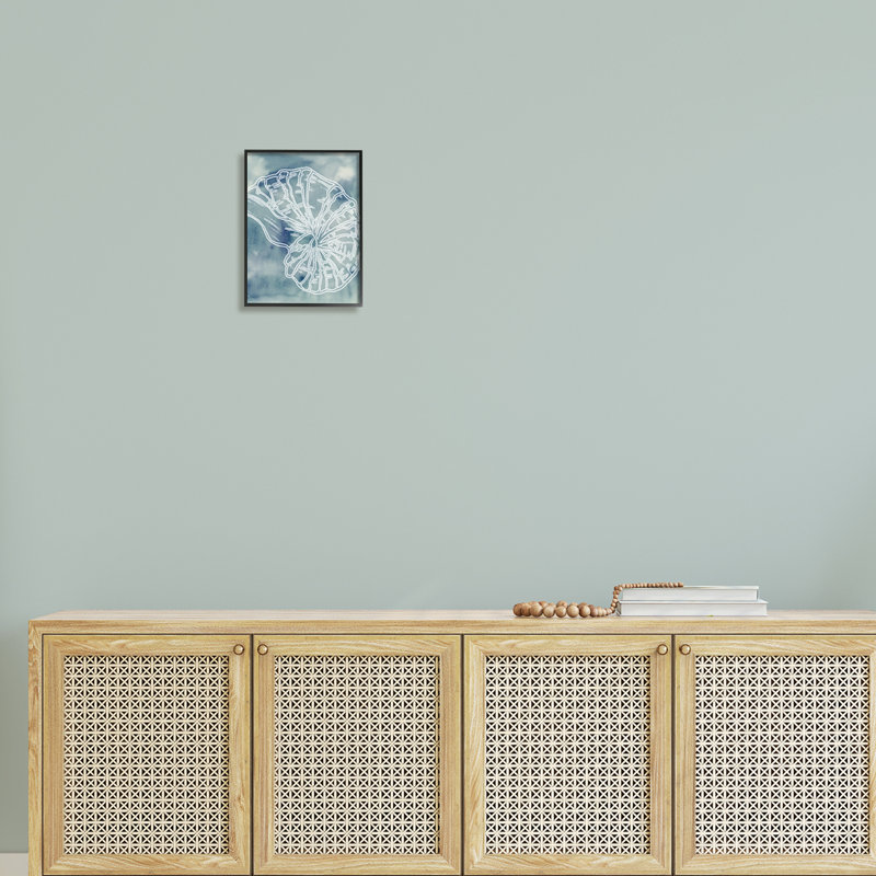 Spirale coquillage Nautilus mer, Giclée encadrée noir minuit, H 14 po x l 11 po x P 1,5 po