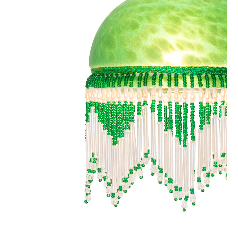 1 - Light Armed Sconce, 6" H x 6" W x 6" D, Green