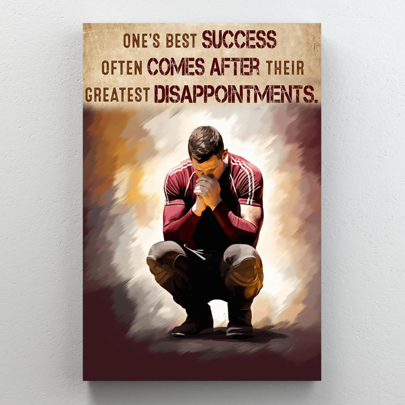«Man Ones Best Success», reproduction d'art graphique sur toile tendue 1 pièce, H 20 po x l 16 po x P 1,25 po