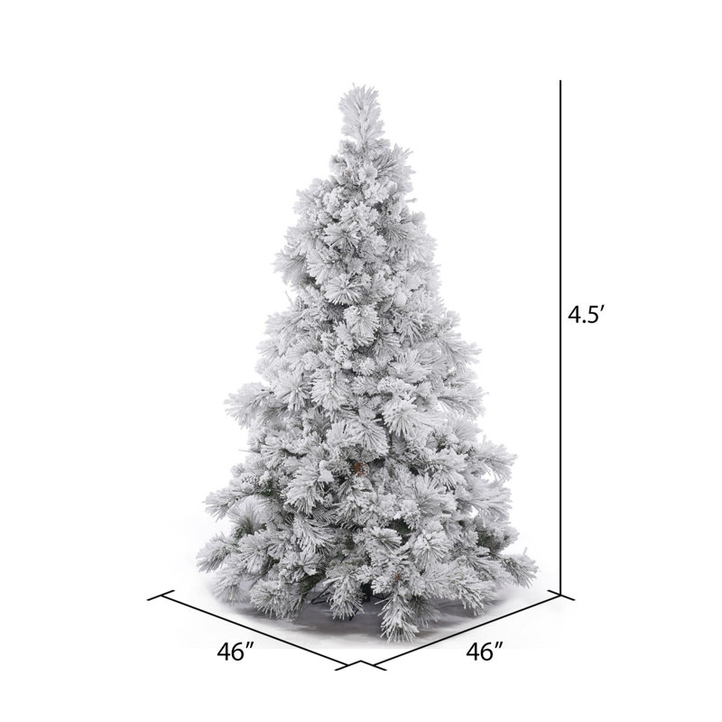 Alberta Flocked Artificial Christmas Tree, Unlit, 4.5' H