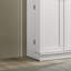Armoire de rangement blanche l 35 po avec porte de rangement pivotante Lincoln