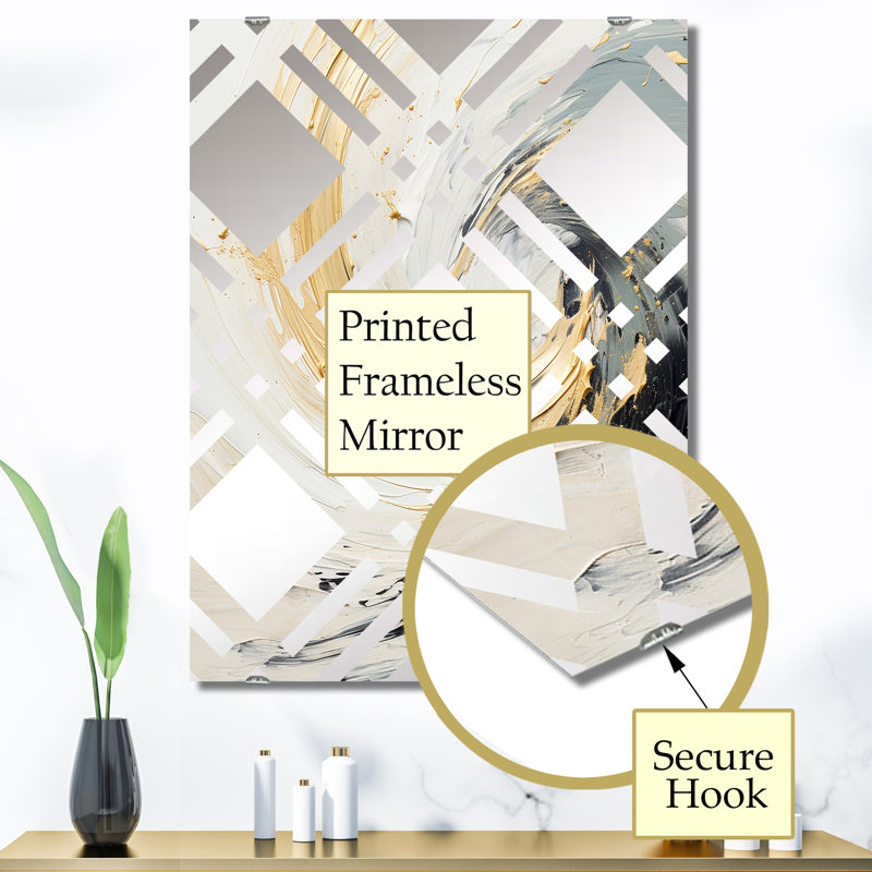 Spieler - Abstract Spirals Decorative Wall Mirrors MIR137950, 40" x 30"