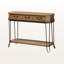 Console Serene à 3 tiroirs au fini brun et noir, H 31,71 po x l 42,68 po x P 15,2 po
