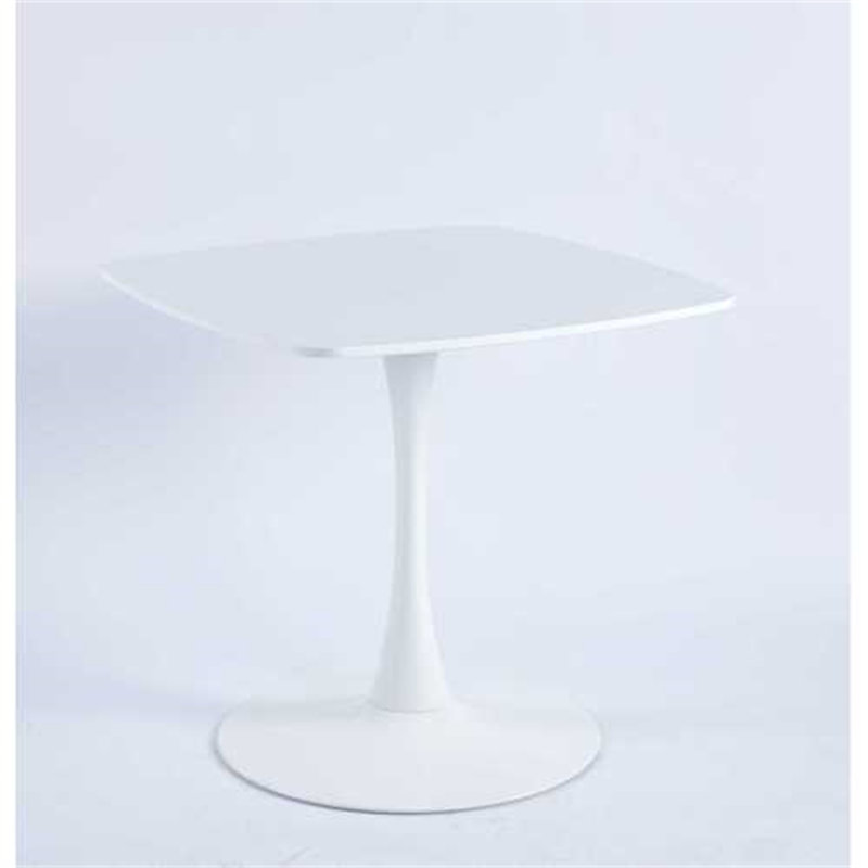31.5" Dining Table, White, White, 28.9" H x 31.5" W x 31.5" D