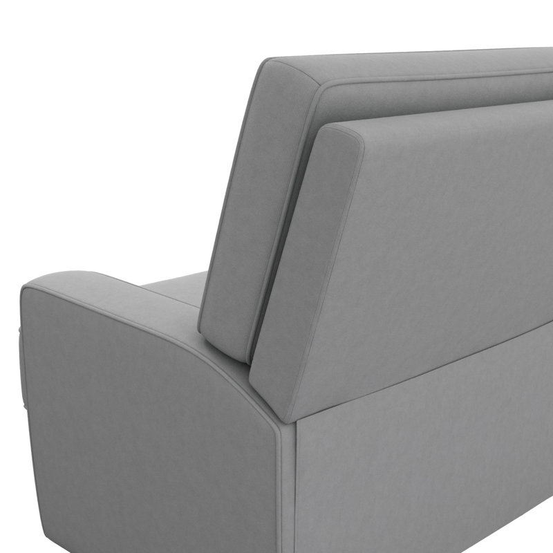 Fauteuil oscillant, inclinable et pivotant rembourré Abingdon, Velours gris