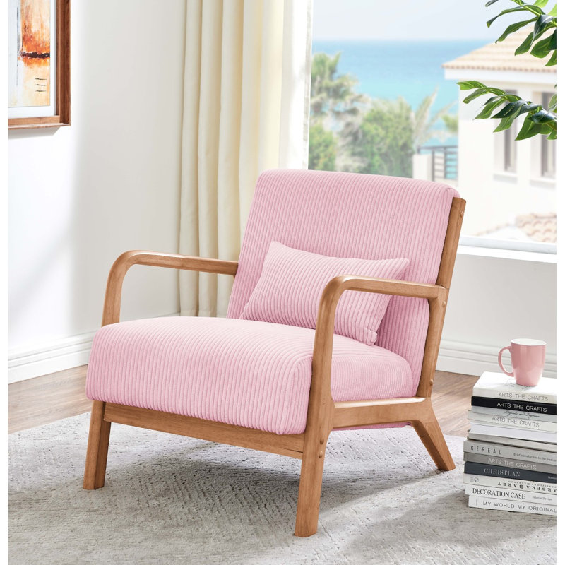 Fauteuil en velours côtelé Corduroy, Pink