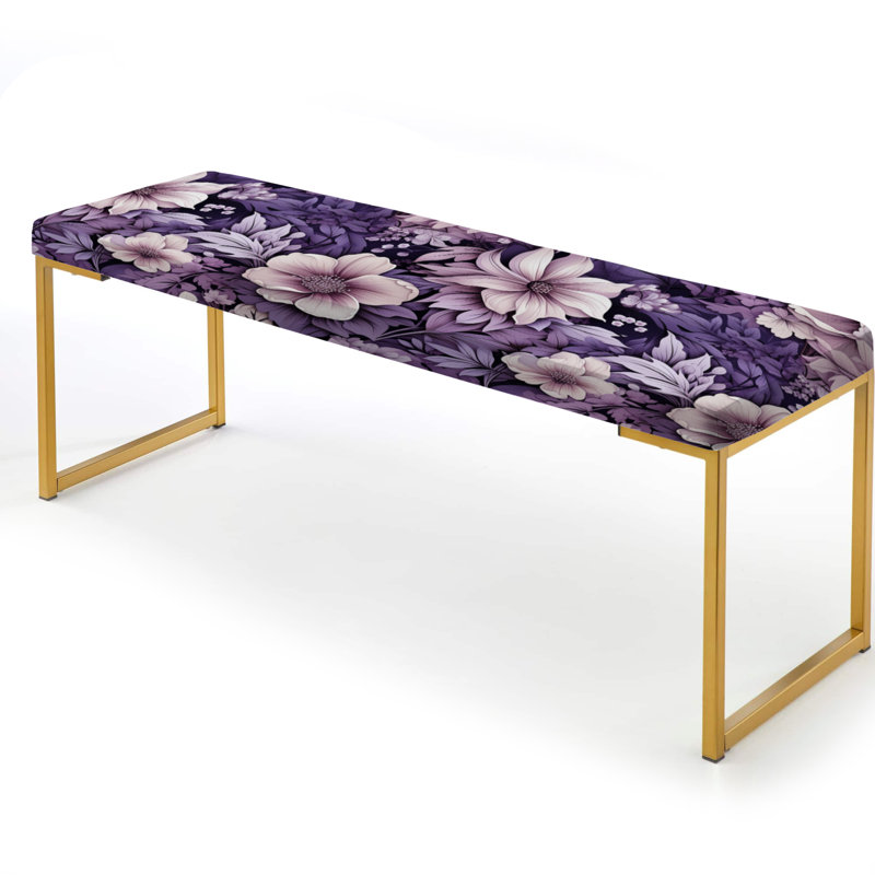 Banc floral rembourré or, Eerie Elegance Moody Patterns