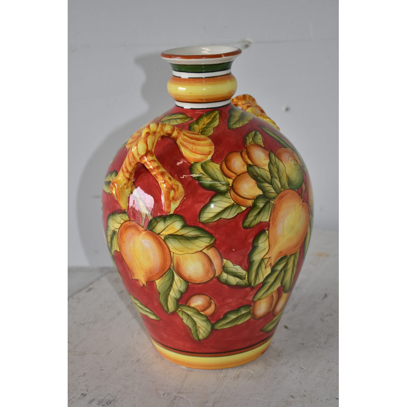 Anahat Yellow 14" Resin Table Vase