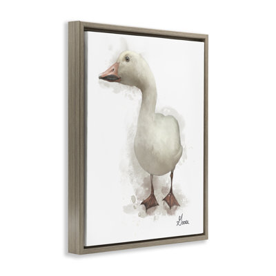 "White Farm Goose", art mural sur toile flottante par Matthew Piotrowicz