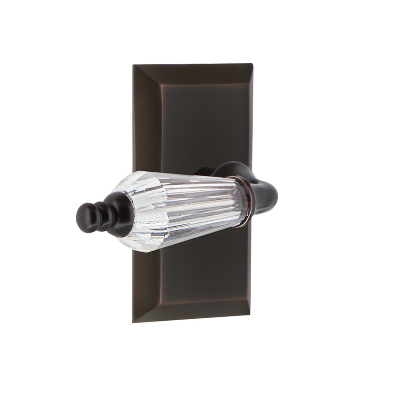 Studio Plate Privacy (Bed & Bath) with Parlour Lever, Timeless Bronze, 2.375"