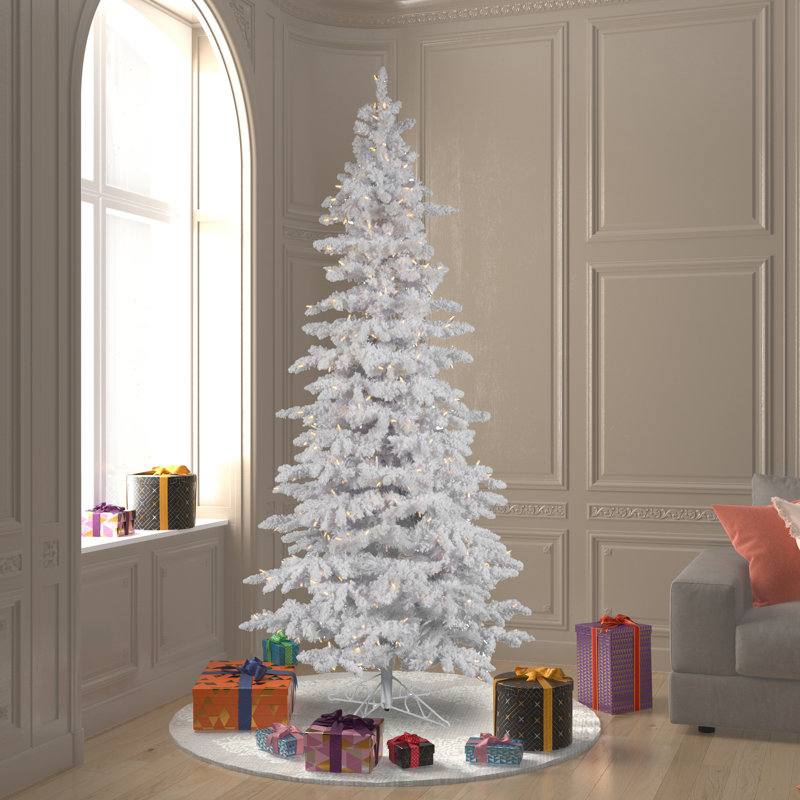 7.5' H Lighted Artificial Fir Christmas Tree