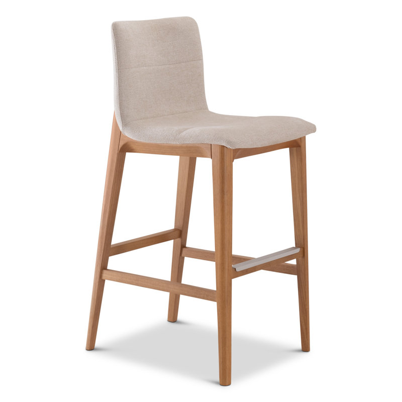 Modern Brazilian - Godan Stool, Harvest Natural Seat/Domasco Frame, Bar Stool (29.25” Seat Height)