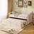Upholstered Twin Daybed With Pull-out Trundle And Storage Drawers Beige-1562319200