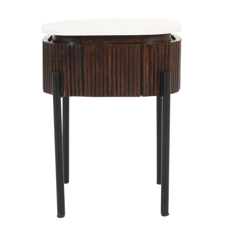 Junien Side Table with Storage