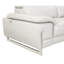 Chaise en cuir gris avec structure renforcée et pieds en acier inoxydable