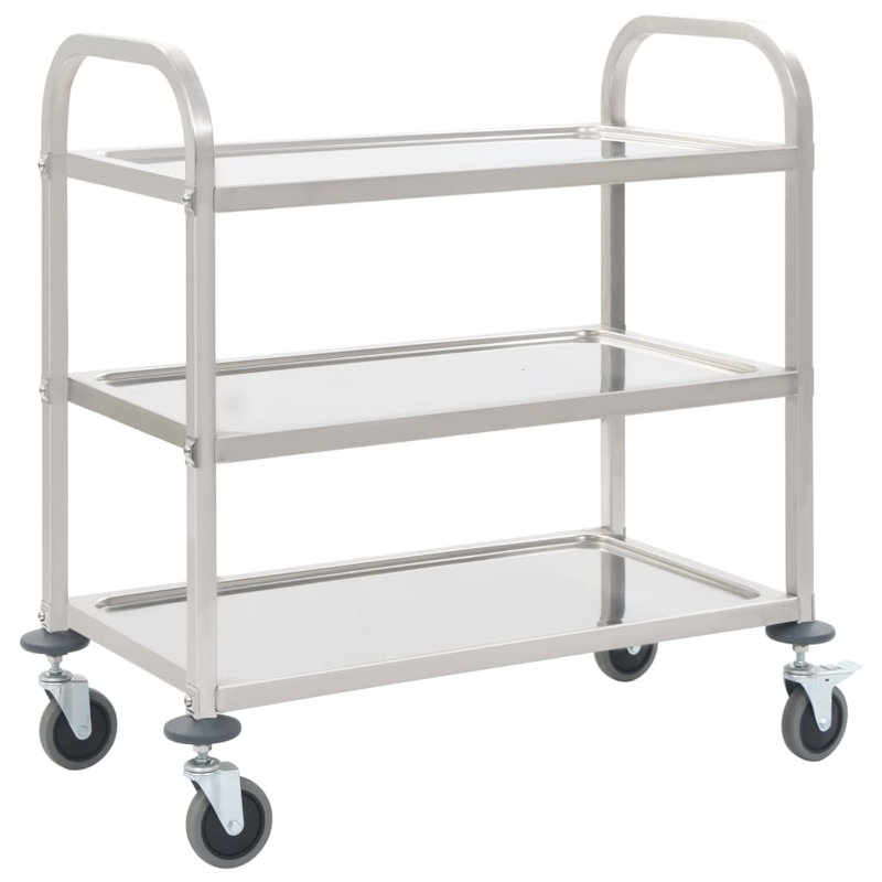 Metal Bar Cart, 90cm H x 55cm W x 96.5cm D