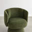 Fauteuil d'appoint pivotant à 360 ° de style Mid-Century avec dossier ergonomique-1656390038