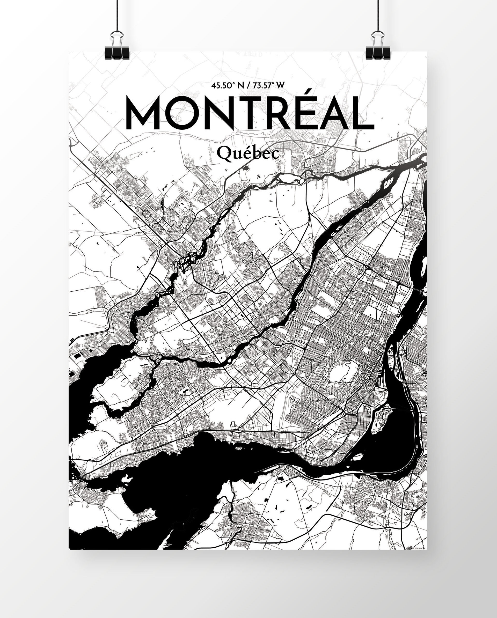 OurPoster.com Montreal City Map On Paper Print & Reviews - Wayfair