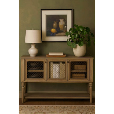 Sever W/ Mesh Door Fronts - Cashew