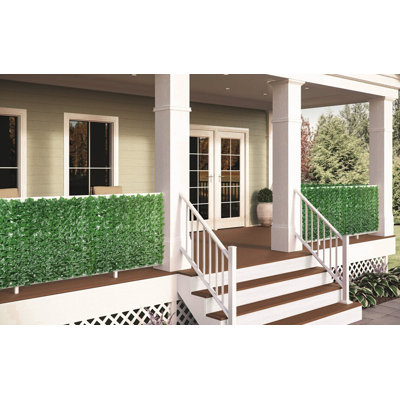 118" W x 39" H Ivy Leaves Mesh Fence Panel Privacy Screen Roll