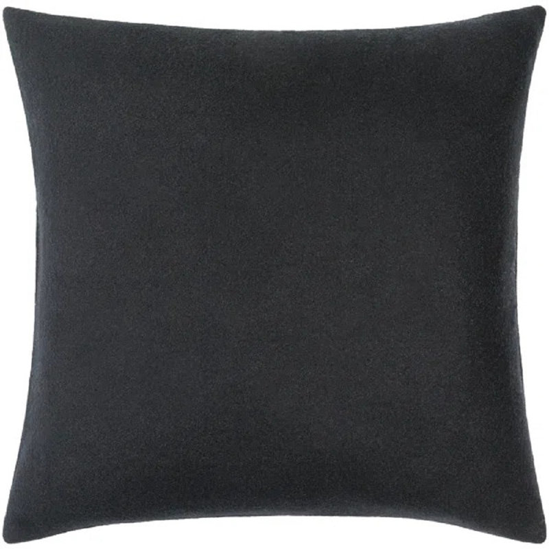 Alcona Wool Blend Throw Pillow, Black, Pillow Cover Only - No Insert, 18" x 18"