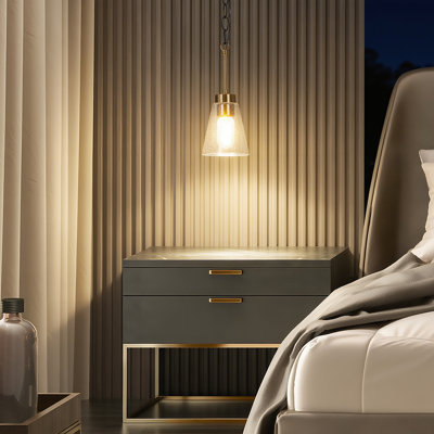 Mini-luminaire suspendu pour îlot de cuisine 1 lumière